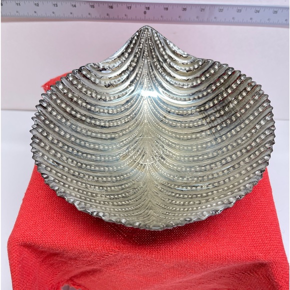 Signature Home Collections Silver, Brown Iridescent Shell Bowl Made In Turkey - Picture 1 of 16